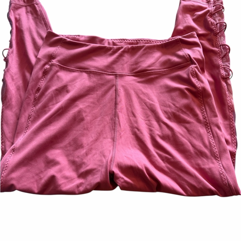 Victoria's Secret Pink Lace-Up Leggings